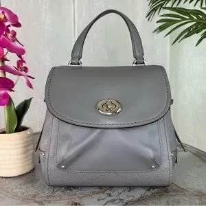 Coach Faye Backpack $450 COACH Faye Convertible Backpack F30525 Heather Gray  main image 3